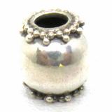 Large Hole Bead Handmade bali silver bead