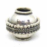 Large Hole Bead Handmade bali silver bead