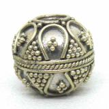 Large Hole Bead Handmade bali silver bead