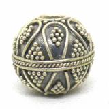 Large Hole Bead Handmade bali silver bead