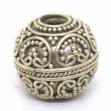 Large Hole Bead Handmade bali silver bead