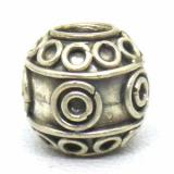 Large Hole Bead Handmade bali silver bead