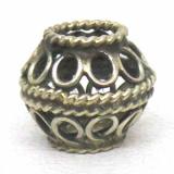 Large Hole Bead Handmade bali silver bead