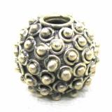 Large Hole Bead Handmade bali silver bead