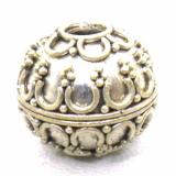 Large Hole Bead Handmade bali silver bead