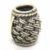 Large Hole Bead Handmade Large Hole Beads bali silver bead