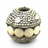 Large Hole Bead Handmade bali silver bead