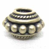 Large Hole Bead Handmade bali silver bead