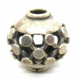 Large Hole Bead Handmade bali silver bead