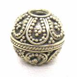 Large Hole Bead Handmade bali silver bead