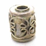 Large Hole Bead Handmade bali silver bead