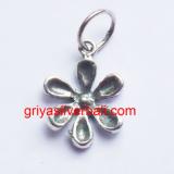 Lotus And Flowers bali silver bead