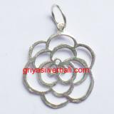 Lotus And Flowers bali silver bead