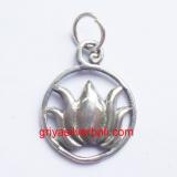 Lotus And Flowers bali silver bead