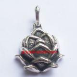 Lotus And Flowers bali silver bead