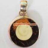 Pendant Shell bali silver bead