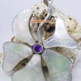 Pendant Shell bali silver bead