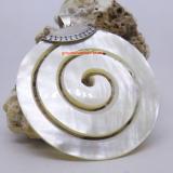 Pendant Shell bali silver bead