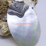 Pendant Shell bali silver bead