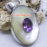 Pendant Shell bali silver bead