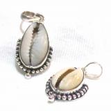 Pendant Shell Cowrie bali silver bead