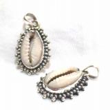 Pendant Shell Cowrie bali silver bead