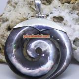 Pendant With Stone bali silver bead