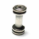 Pipe And Barrel bali silver bead