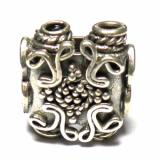 Pipe And Barrel bali silver bead