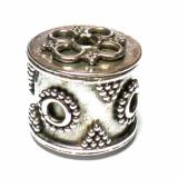 Pipe And Barrel bali silver bead