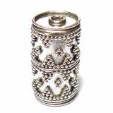 Pipe And Barrel bali silver bead