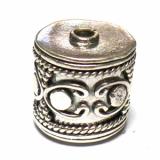 Pipe And Barrel bali silver bead