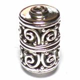 Pipe And Barrel bali silver bead