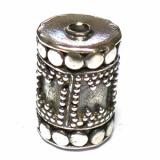 Pipe And Barrel bali silver bead