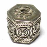 Pipe And Barrel bali silver bead