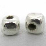 Plain Bead Square bali silver bead