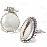 Ring Shell Cowrie bali silver bead