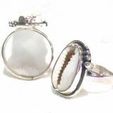 Ring Shell Cowrie bali silver bead