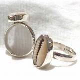 Ring Shell Cowrie bali silver bead