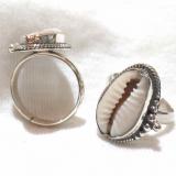 Ring Shell Cowrie bali silver bead