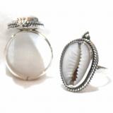 Ring Shell Cowrie bali silver bead