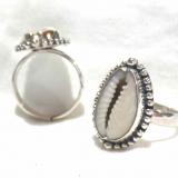 Ring Shell Cowrie bali silver bead