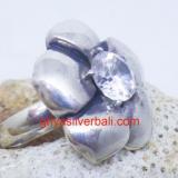 Ring With Stone bali silver bead