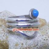 Ring With Stone bali silver bead