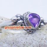 Ring With Stone bali silver bead