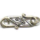 S Clasps bali silver bead