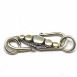 S Clasps bali silver bead