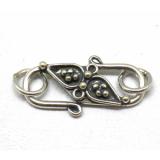 S Clasps bali silver bead