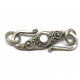 S Clasps bali silver bead