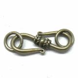 S Clasps bali silver bead